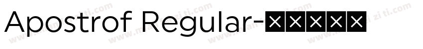 Apostrof Regular字体转换